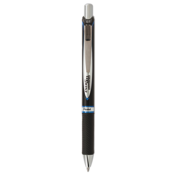 EnerGel PRO Permanent Ink Gel Pen, Retractable, Medium 0.7 mm, Blue Ink, Black Barrel [SKU: PENBLP77C]