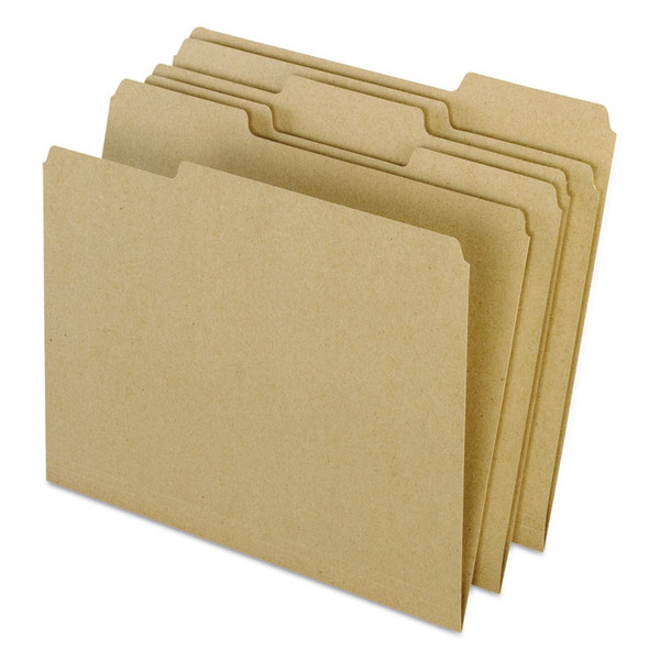 Earthwise by Pendaflex 100% Recycled Colored File Folders, 1/3-Cut Tabs: Assorted, Letter, 0.5" Expansion, Brown, 100/Box [SKU: PFX04342]