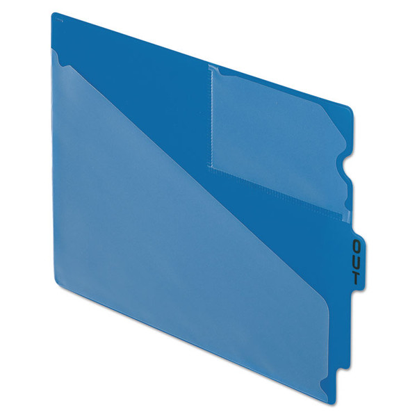 Colored Poly Out Guides with Center Tab, 1/3-Cut End Tab, Out, 8.5 x 11, Blue, 50/Box [SKU: PFX13542]