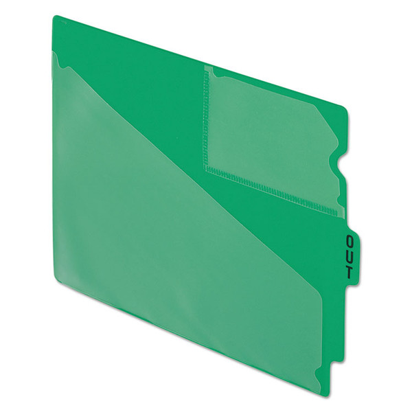 Colored Poly Out Guides with Center Tab, 1/3-Cut End Tab, Out, 8.5 x 11, Green, 50/Box [SKU: PFX13543]