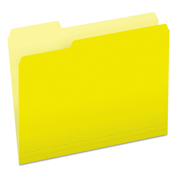 Colored File Folders, 1/3-Cut Tabs: Assorted, Letter Size, Yellow/Light Yellow, 100/Box [SKU: PFX15213YEL]