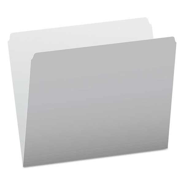 Colored File Folders, Straight Tabs, Letter Size, Gray/Light Gray, 100/Box [SKU: PFX152GRA]