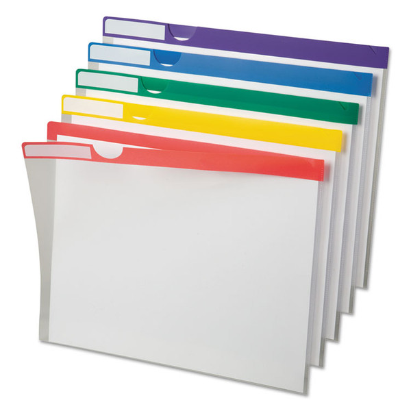 Clear Poly Index Folders, Letter Size, Assorted Colors, 10/Pack [SKU: PFX50981]
