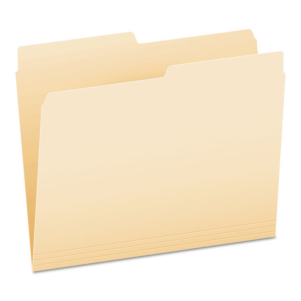 Manila File Folders, 1/2-Cut Tabs: Assorted, Letter Size, 0.75" Expansion, Manila, 100/Box [SKU: PFX75212]
