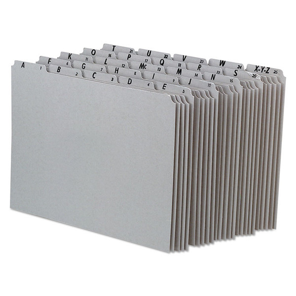 Top Tab A-Z File Guides, 1/5-Cut Top Tab, A to Z, 8.5 x 11, Gray, 25/Set [SKU: PFXPN925]