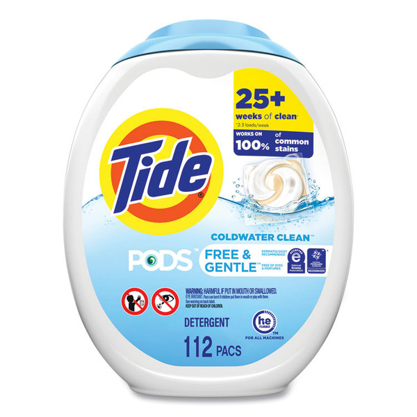 PODS, Free & Gentle, Unscented, 112 Pods/Pack [SKU: PGC03229]
