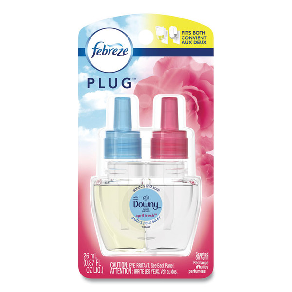 PLUG Air Freshener Refills, Downy April Fresh, 0.87 oz Refill, 2/Pack [SKU: PGC74908]