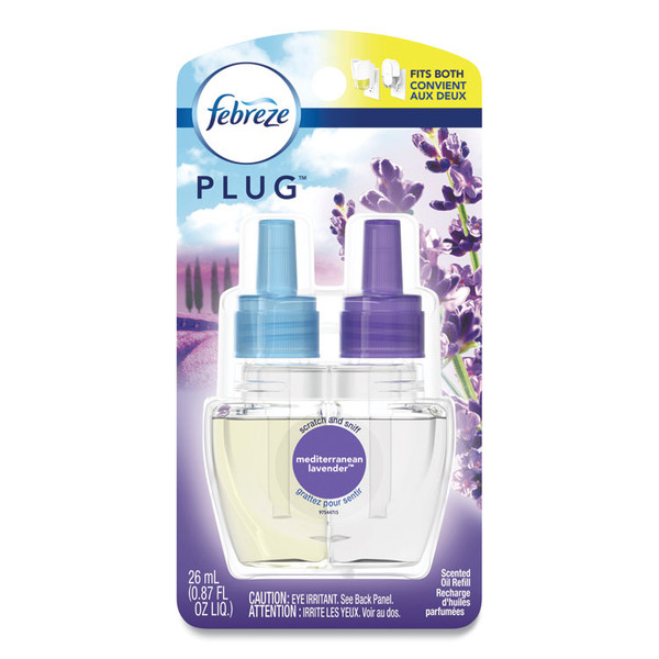 PLUG Air Freshener Refills, Mediterranean Lavender, 0.87 oz Refill, 2/Pack [SKU: PGC74909]