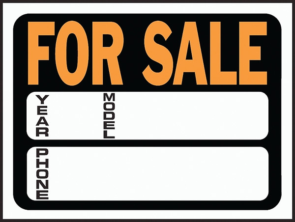 HY-KO Hy-Glo Series 3031 Identification Sign, For Sale, Fluorescent Orange Legend, Plastic [SKU: ORG0218180]