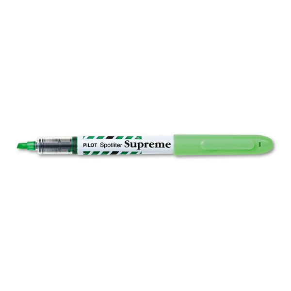 Spotliter Supreme Highlighter, Fluorescent Green Ink, Chisel Tip, Green/White Barrel [SKU: PIL16004]