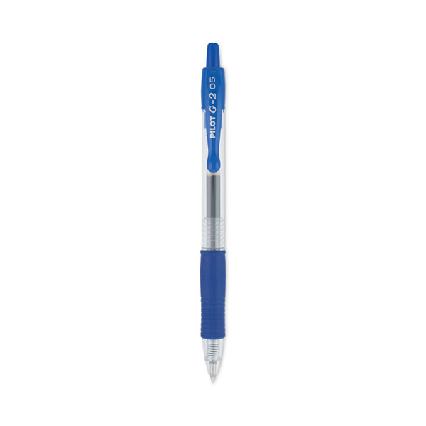G2 Premium Gel Pen, Retractable, Extra-Fine 0.5 mm, Blue Ink, Smoke Barrel, Dozen [SKU: PIL31003]