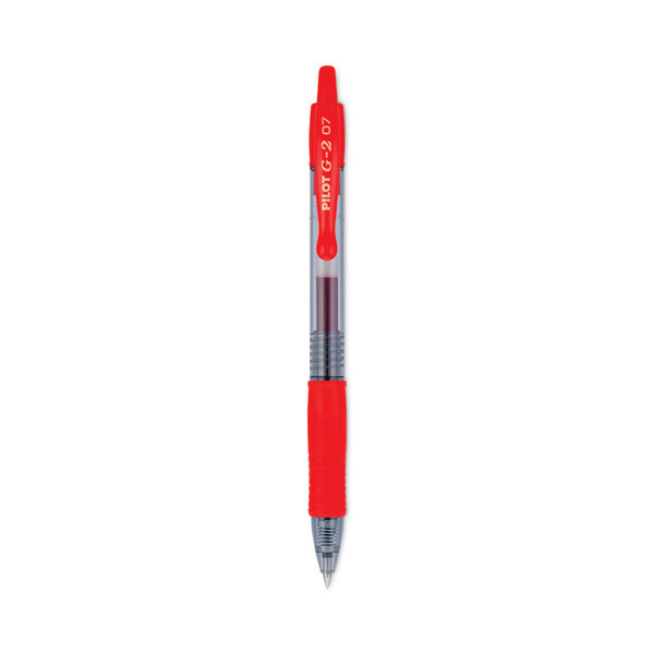 G2 Premium Gel Pen, Retractable, Fine 0.7 mm, Red Ink, Smoke Barrel, Dozen [SKU: PIL31022]