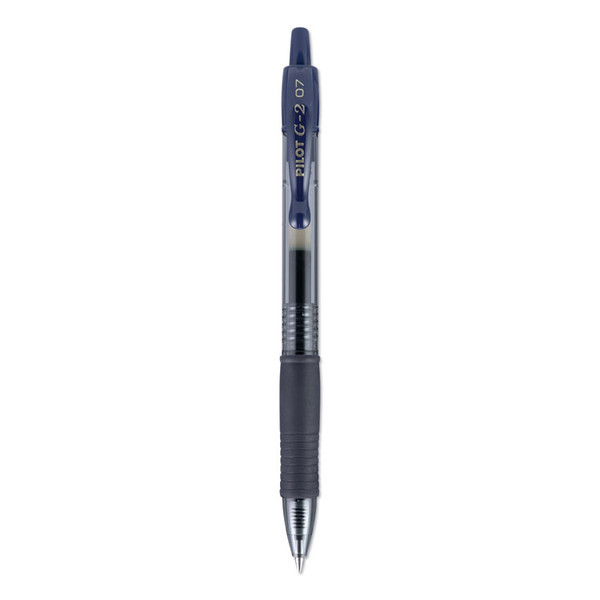 G2 Premium Gel Pen, Retractable, Fine 0.7 mm, Blue Ink, Smoke Barrel, Dozen [SKU: PIL31187]