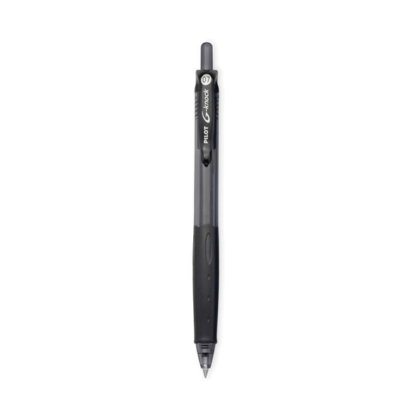 G-Knock BeGreen Gel Pen, Retractable, Fine 0.7 mm, Black Ink, Black Barrel, Dozen [SKU: PIL31506]