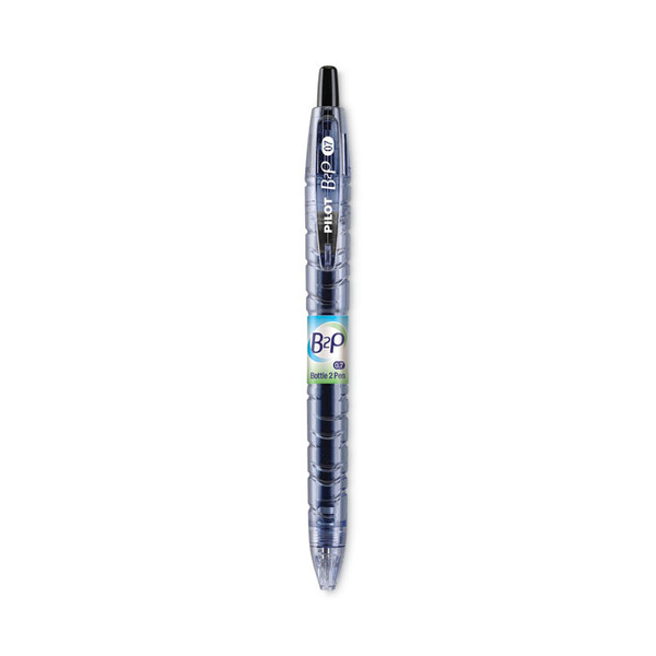 B2P Bottle-2-Pen Recycled Gel Pen, Retractable, Fine 0.7 mm, Black Ink, Translucent Blue Barrel [SKU: PIL31600]