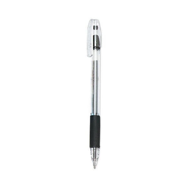 EasyTouch Ballpoint Pen, Stick, Medium 1 mm, Black Ink, Clear Barrel, Dozen [SKU: PIL32010]
