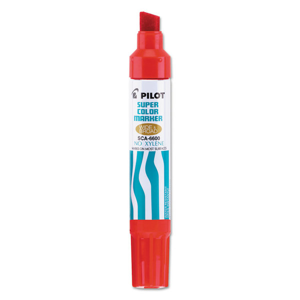 Jumbo Refillable Permanent Marker, Broad Chisel Tip, Red [SKU: PIL45300]
