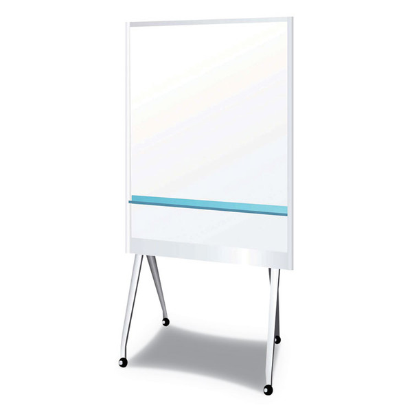 Mobile Partition Board LG, 38 3/10" x 70 4/5", White, Aluminum Frame [SKU: PLS912MPBLG]
