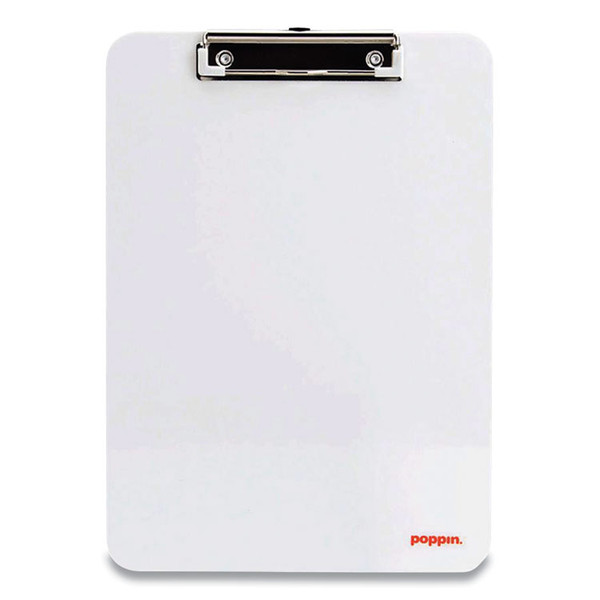 Plastic Clipboard, Holds 8.5 x 11 Sheets, White [SKU: PPJ100149]