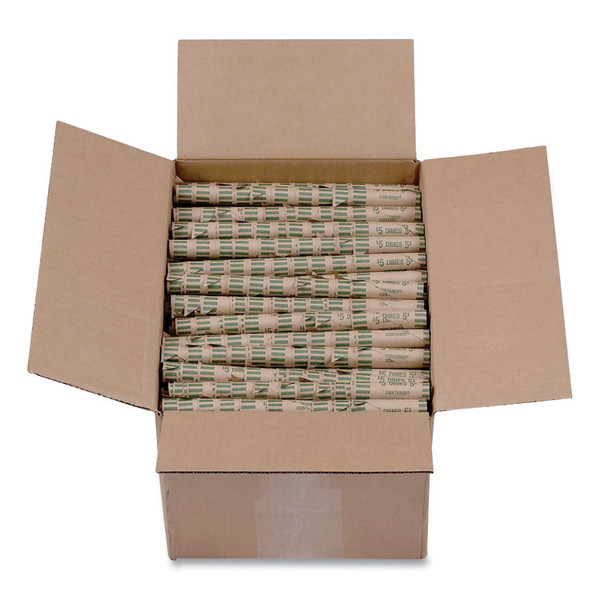 Preformed Tubular Coin Wrappers, Dimes, $5, 1000 Wrappers/Box [SKU: PQP23010]