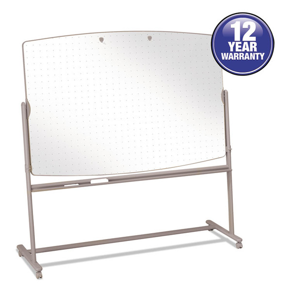 Total Erase Reversible Mobile Easel, 72 x 48, White Surface, Neutral Frame [SKU: QRT3640TE]