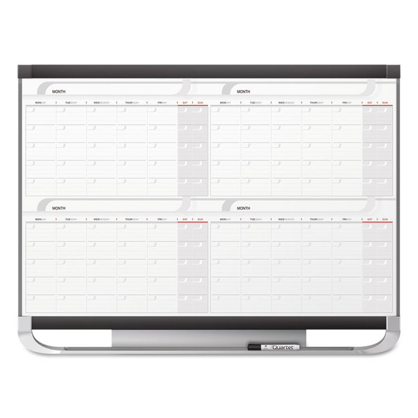 Prestige 2 Magnetic Total Erase 4-Month Calendar, 48 x 36, Graphite Color Frame [SKU: QRT4MCP43P2]