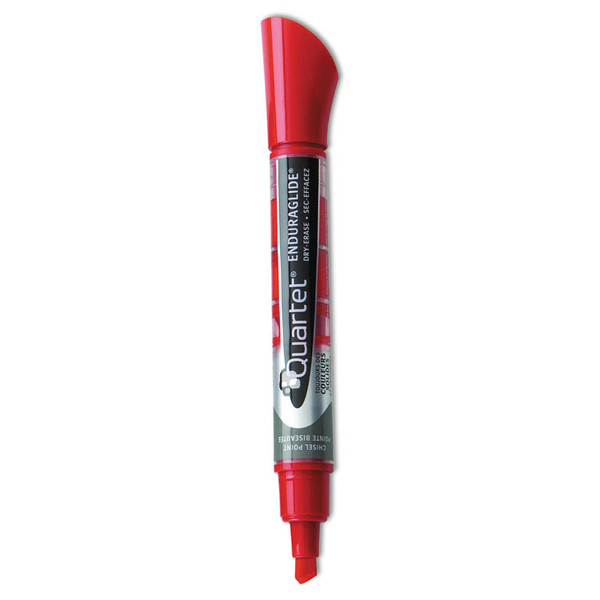 EnduraGlide Dry Erase Marker, Broad Chisel Tip, Red, Dozen [SKU: QRT50014M]