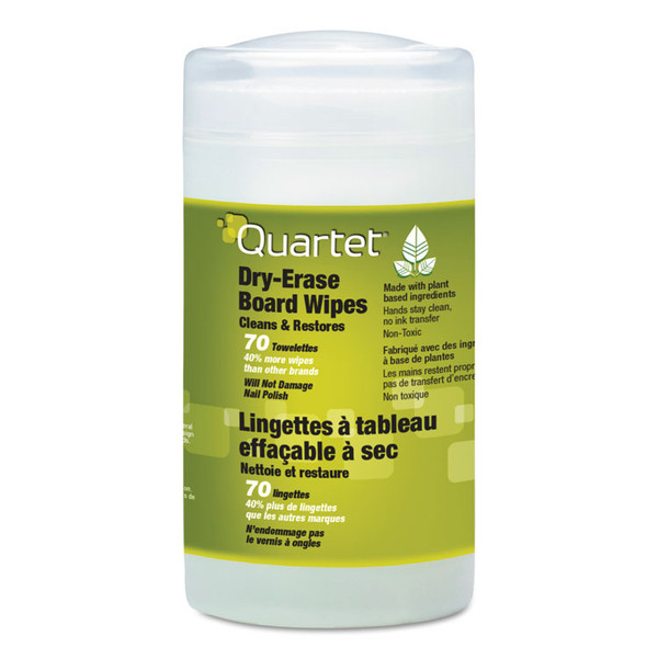 Board Wipes Dry Erase Cleaning Wipes, Cloth, 7 x 8, 70/Tub [SKU: QRT52180032]
