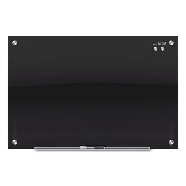 Infinity Black Glass Magnetic Marker Board, 72 x 48 [SKU: QRTG7248B]