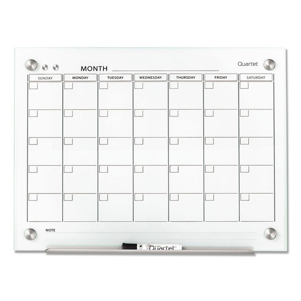 Infinity Magnetic Glass Calendar Board, 24 x 18 [SKU: QRTGC2418F]