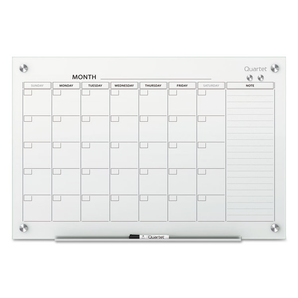 Infinity Magnetic Glass Calendar Board, 48 x 36 [SKU: QRTGC4836F]