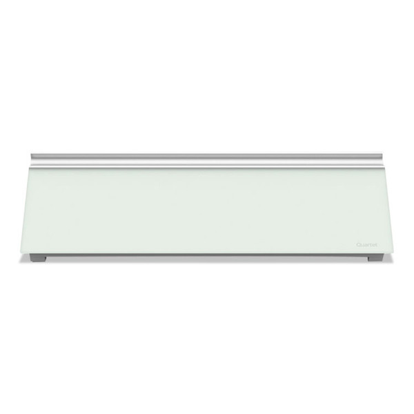 Glass Dry Erase Desktop Computer Pad, 18 x 6, White [SKU: QRTGDP186]