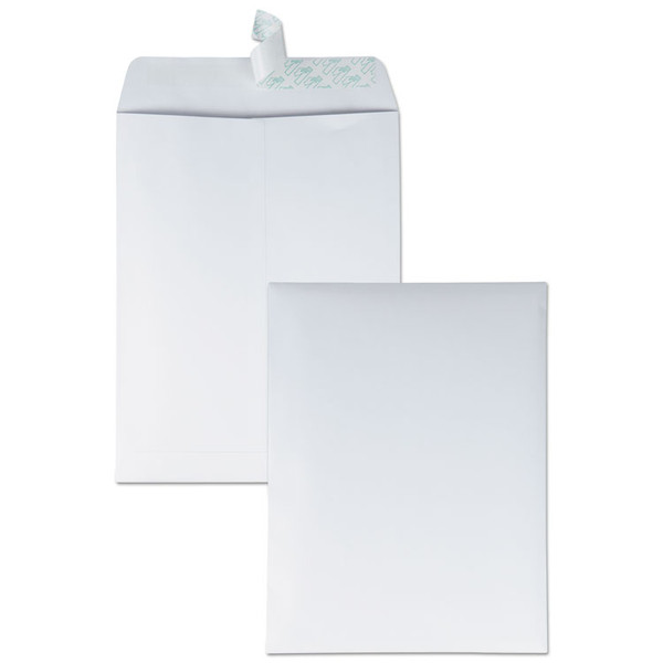 Redi-Strip Catalog Envelope, #12 1/2, Cheese Blade Flap, Redi-Strip Adhesive Closure, 9.5 x 12.5, White, 100/Box [SKU: QUA44682]
