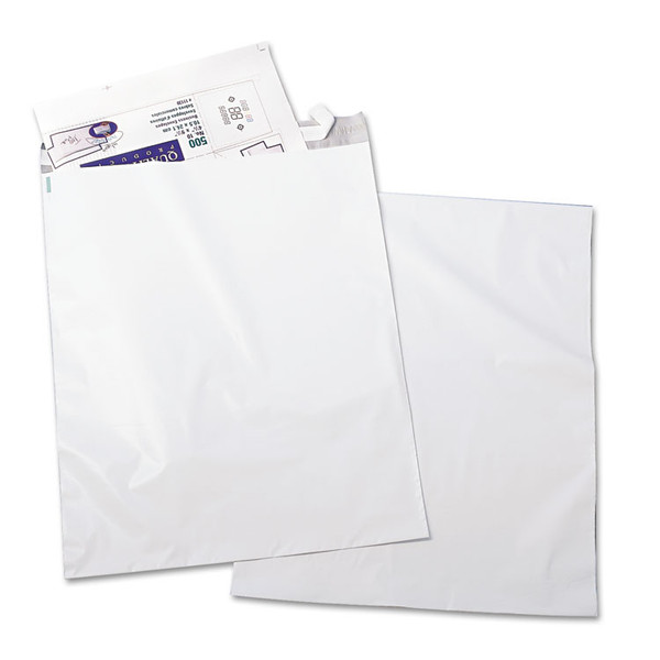Redi-Strip Poly Mailer, #6, Square Flap, Redi-Strip Adhesive Closure, 14 x 19, White, 100/Pack [SKU: QUA45235]