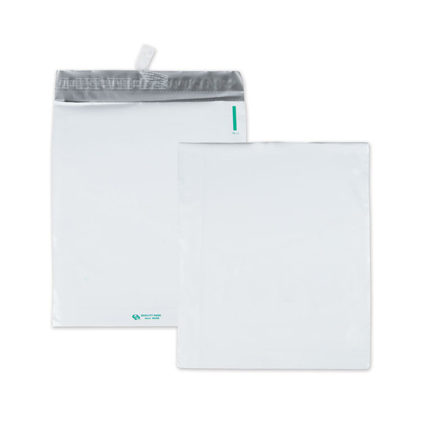 Redi-Strip Poly Expansion Mailer, #4 1/2, Square Flap, Redi-Strip Adhesive Closure, 11 x 13, White, 100/Carton [SKU: QUA46390]