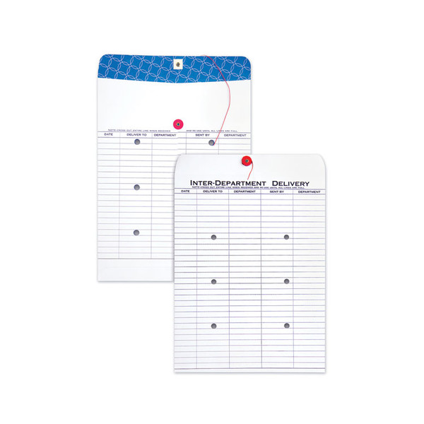 Inter-Department Envelope, #97, Two-Sided Five-Column Format, 10 x 13, White, 100/Box [SKU: QUA63663]