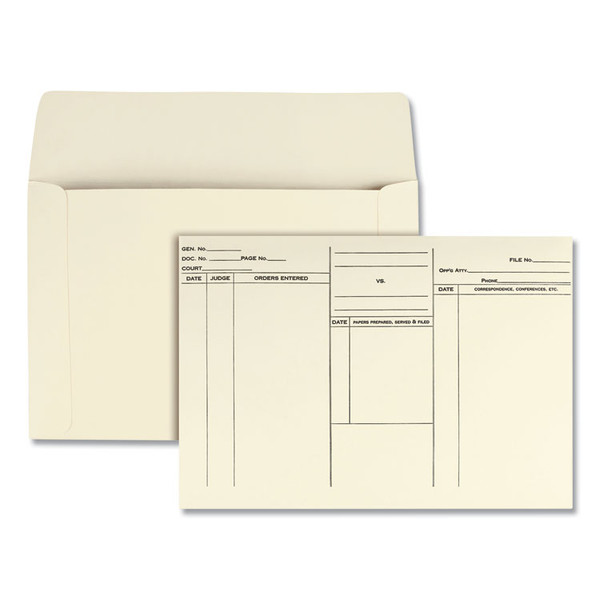 Attorney's Envelope/Transport Case File, Cheese Blade Flap, Fold-Over Closure, 10 x 14.75, Cameo Buff, 100/Box [SKU: QUA89701]