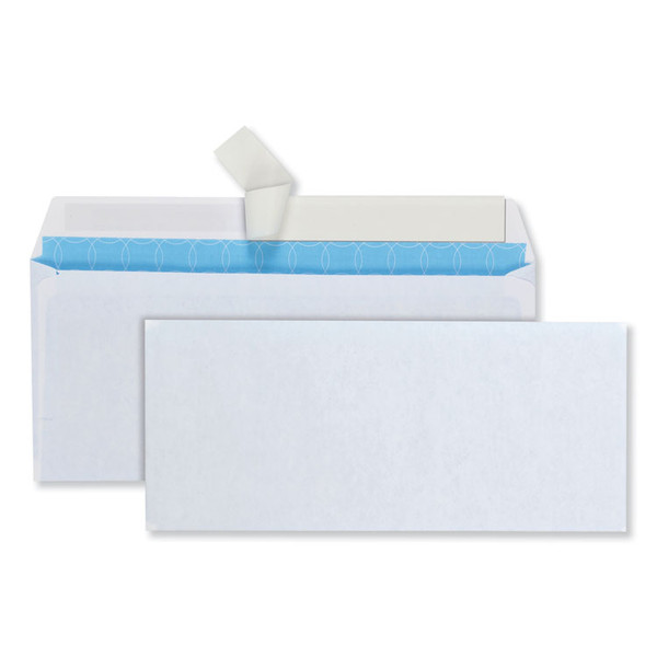 Security Envelope, #10, Commercial Flap, Redi-Strip Adhesive Closure, 4.13 x 9.5, White, 500/Box [SKU: QUA90019]