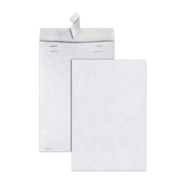 Lightweight 14 lb Tyvek Catalog Mailers, #15, Square Flap, Redi-Strip Adhesive Closure, 10 x 15, White, 100/Box [SKU: QUAR1660]