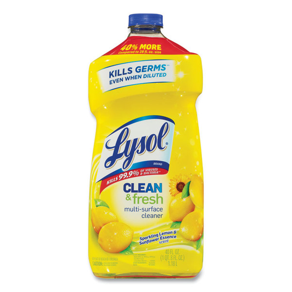 Clean and Fresh Multi-Surface Cleaner, Sparkling Lemon and Sunflower Essence Scent, 40 oz Bottle [SKU: RAC78626EA]