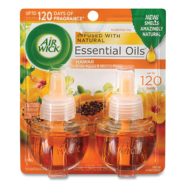 Scented Oil Twin Refill, Hawai'i Exotic Papaya/Hibiscus Flower, 0.67 oz, 6/Carton [SKU: RAC85175CT]