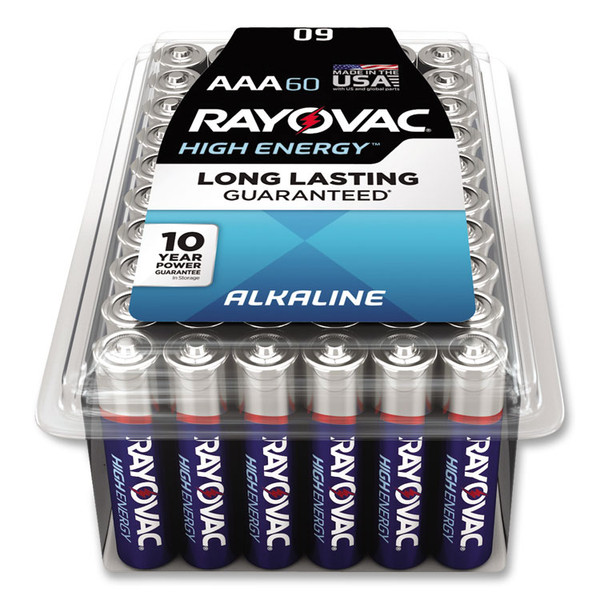 Alkaline AAA Batteries, 60/Pack [SKU: RAY82460PPK]