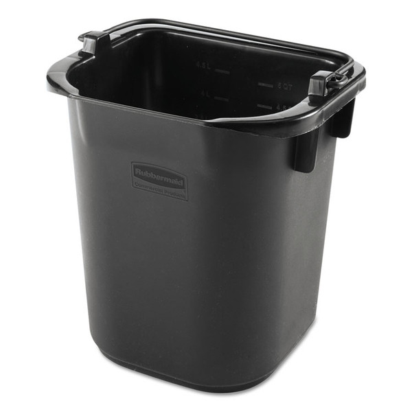 Executive Heavy Duty Pail, 5 qt, Plastic, Black, 9.3 x 7.5 x 8.5 [SKU: RCP1857378]