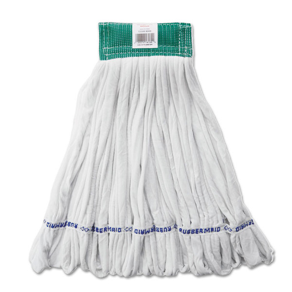 Rough Floor Mop Head, Medium, Cotton/Synthetic, White, 12/Carton [SKU: RCPT255]