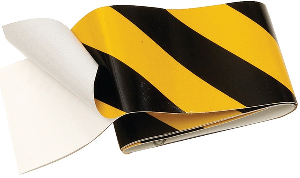 HY-KO TAPE-1 Reflective Safety Tape, 24 in L, 2 in W, Vinyl Backing, Black/Yellow [SKU: ORG6635684]