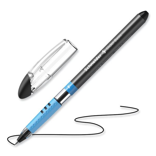 Slider Basic Ballpoint Pen, Stick, Fine 0.7 mm, Black Ink, Black Barrel, 10/Box [SKU: RED151001]