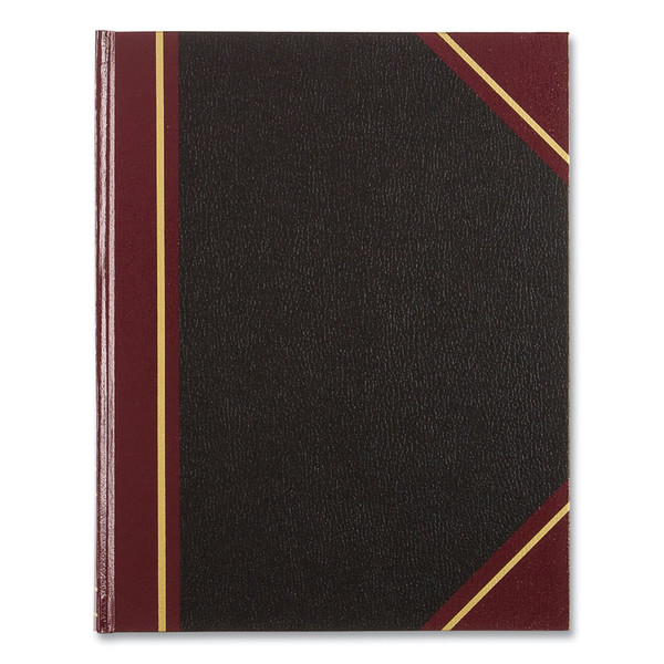 Texthide Eye-Ease Record Book, Black/Burgundy/Gold Cover, 10.38 x 8.38 Sheets, 300 Sheets/Book [SKU: RED56231]