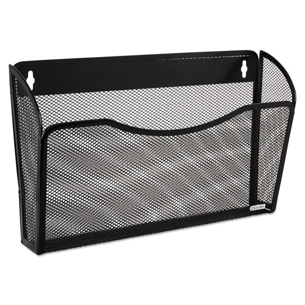 Single Pocket Wire Mesh Wall File, Letter Size, 14" x 3.27" x 8.5", Black [SKU: ROL21931]