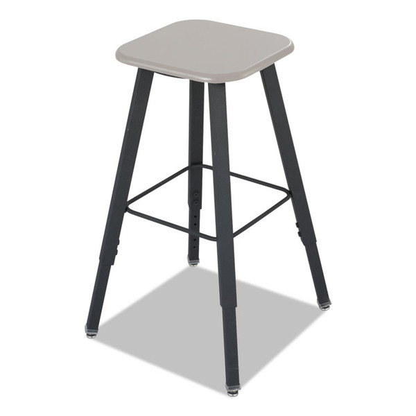 AlphaBetter Adjustable-Height Student Stool, Backless, Supports Up to 250 lb, 35.5" Seat Height, Black [SKU: SAF1205BL]