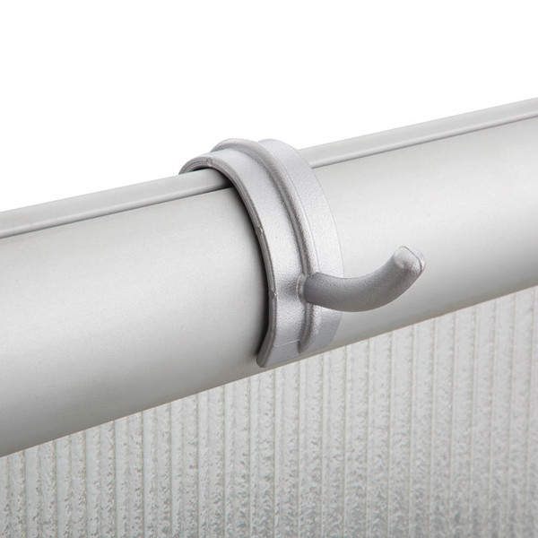 Rumba Whiteboard Screen Accessories, For Safco Rumba Whiteboard Collaboration Screen, Tablet Hooks, Silver, 2/Pack [SKU: SAF2007GR]